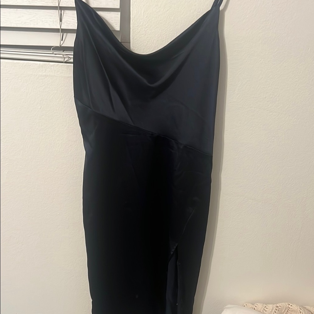 Elegant Navy Blue Slip Dress